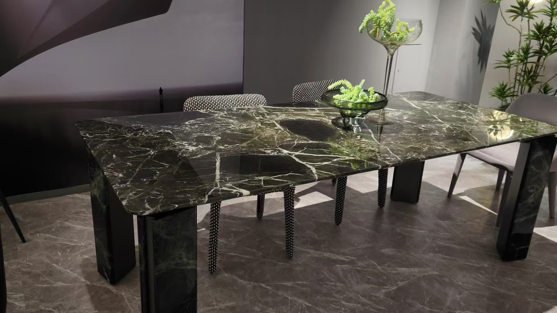Prada Green Marble Dinning Table China factory