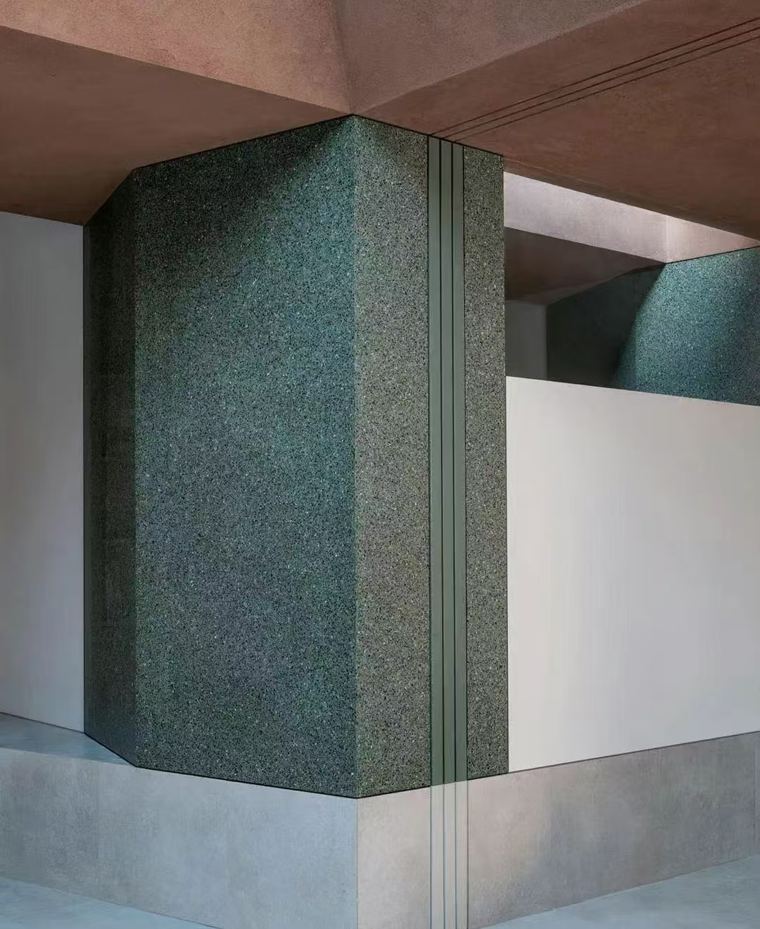 China Green Terrazzo Stone Slab for Wall