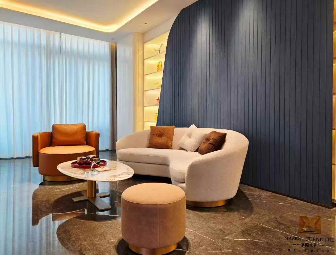 Luxury Lounge Furniture Italian Design Living Room Sofa Set Fabric Modern Couches