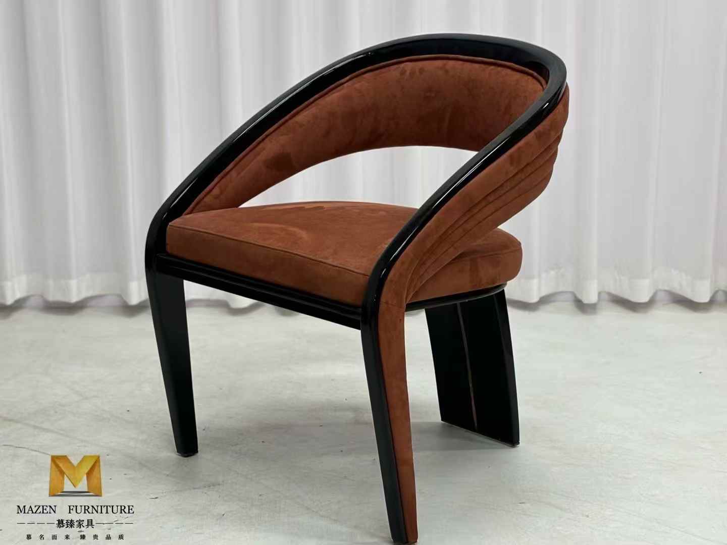 Luxurious Modern Hotel Coffee Shop Furniture Commercial Sofa Booth Seating Marble Round Leather Metal Frame Cafe Restaurant Table and Chair for Restaurant