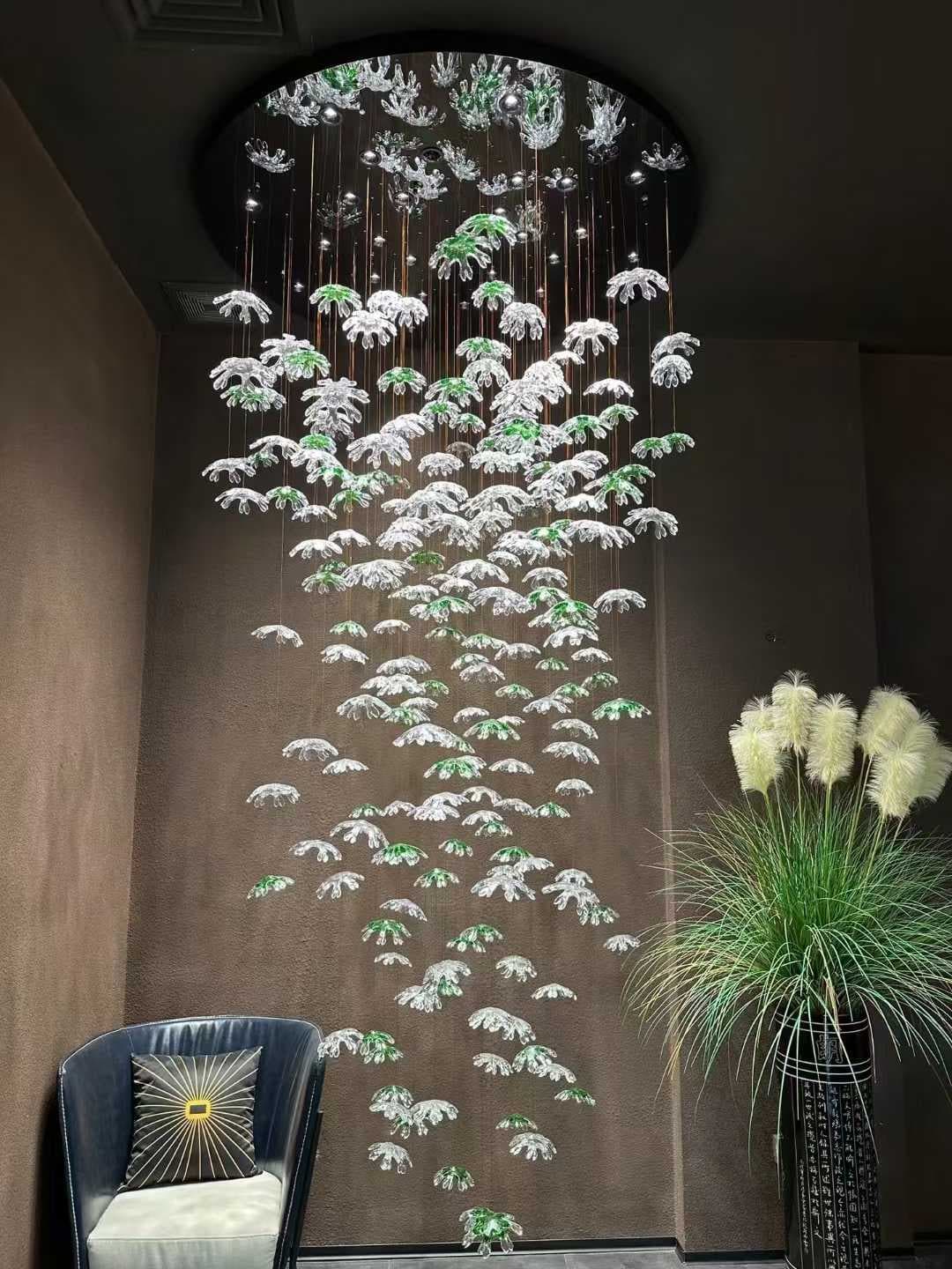 Elegant Customized Spiral Crystal Chandelier for Home Decor